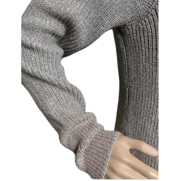 Shimmery grey ombre cowl neck sweater, M-L - Picture 5 of 5